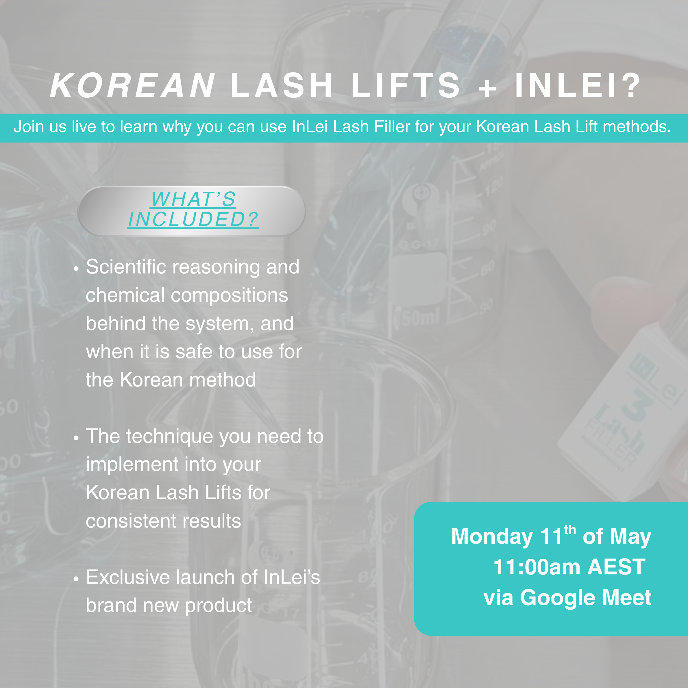 Korean Lash Lifts + InLei? FREE, LIVE WEBINAR