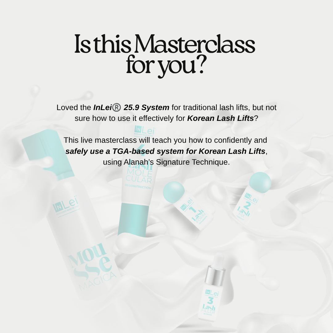 Lifted by Alanah Mae (28th of September 10am-1pm) - Korean Lash Lift Masterclass using InLei® Lash Filler 25.9 System