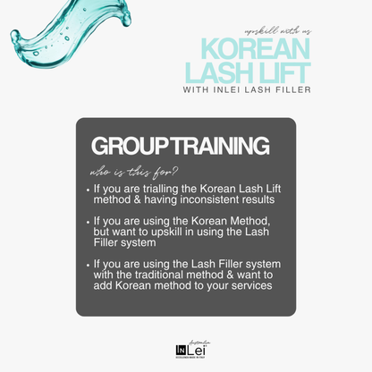 GROUP TRAINING: Korean Lash Lifts with InLei Lash Filler